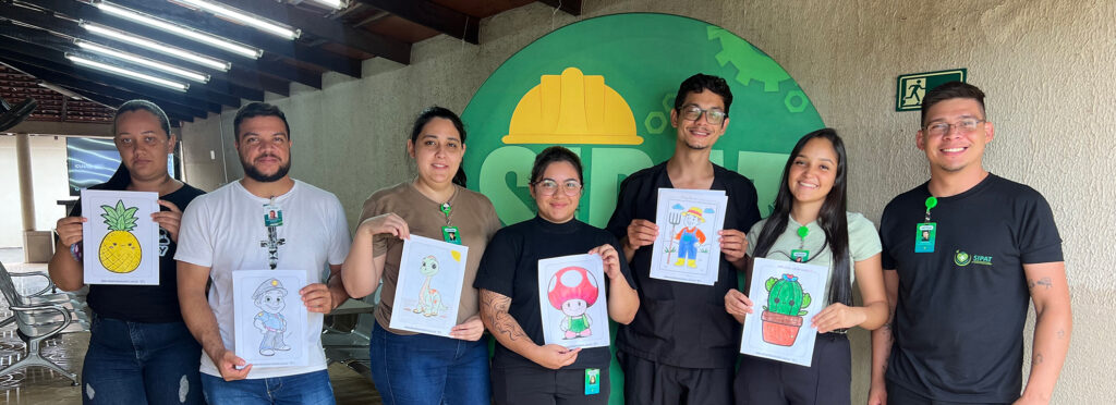 SIPAT -Semana Interna de Prevenção de Acidentes de Trabalho no Hospital Estadual de Trindade (Hetrin), destacando palestras e atividades de saúde mental.