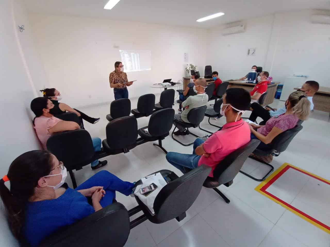 Treinamento dos integrantes da CIPA do Hospital de Urgências de Trindade. Foto: Divulgação.