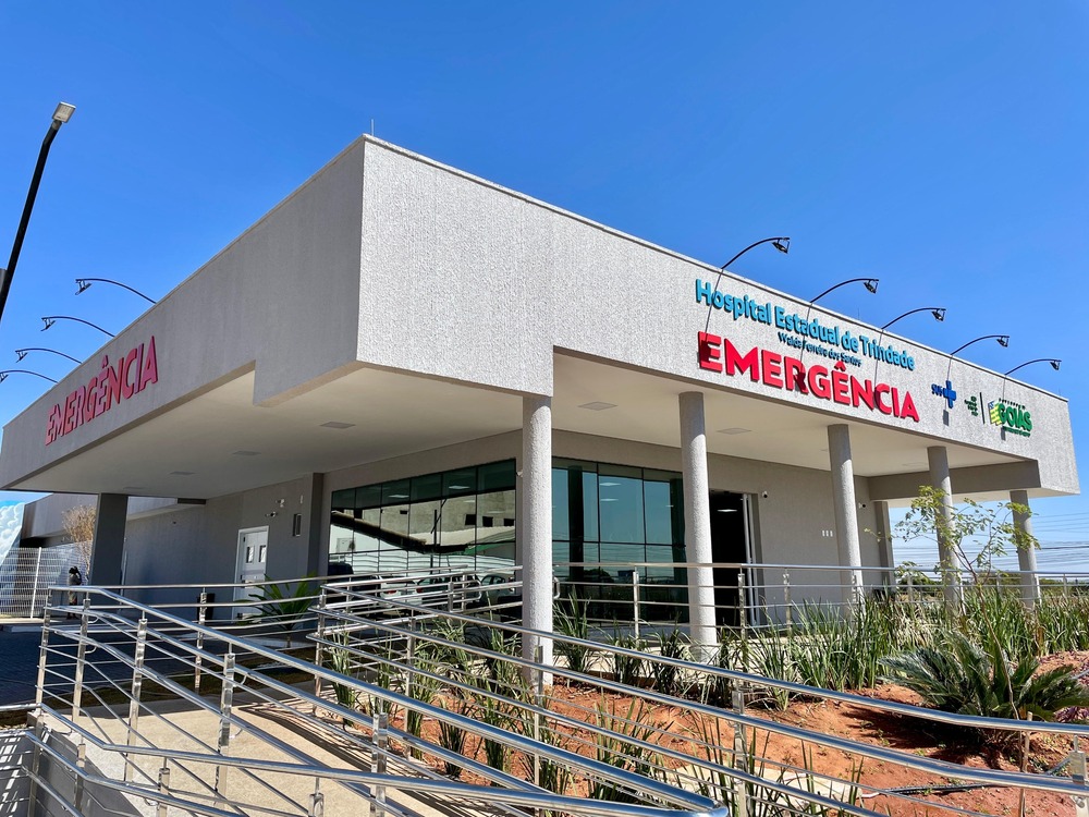 Referência em Goiás, o novo pronto-socorro do Hospital Estadual de Trindade - Hetrin, unidade gerida pelo Instituto de Medicina, Estudos e Desenvolvimento - IMED